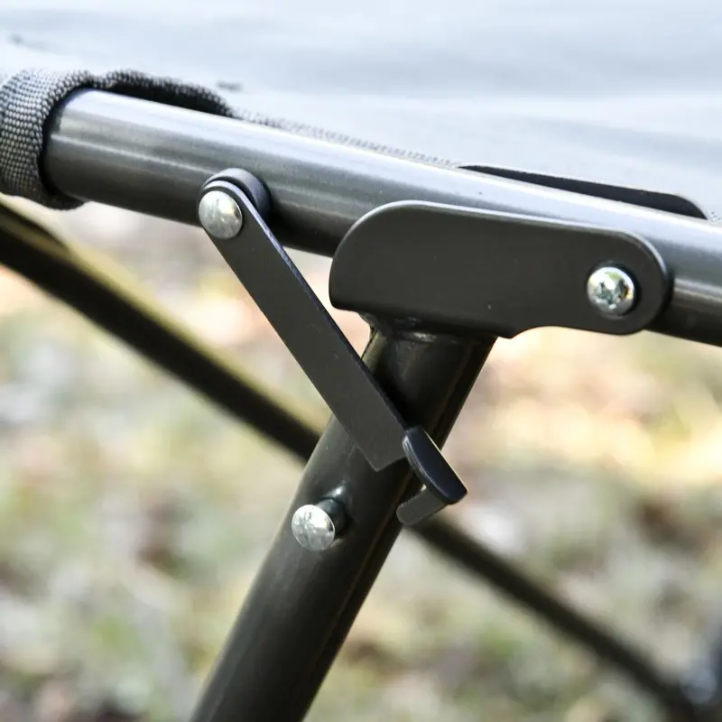 Outsunny Folding Portable Camping Cot Bed Set with Sleeping Bag, Inflatable Air Mattress, Pillows for 2 Person with for Fishing & Hiking