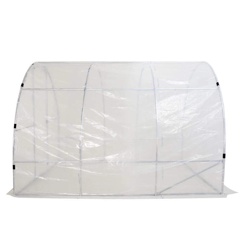 Outsunny Outdoor Portable Polytunnel Greenhouse w/ PE Cover Walk-In