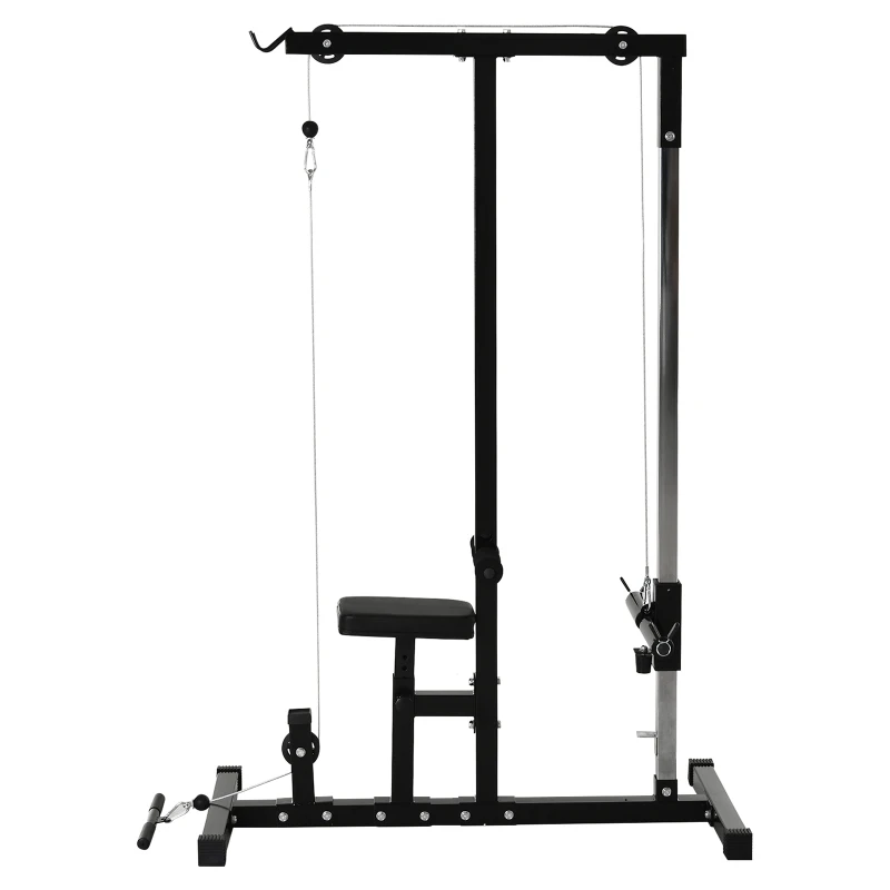 Soozier Exercise Pulldown Weight Machine with Multiple Adjustable Cable Positions for Strengthening Many Muscle Groups