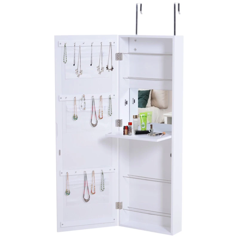 HOMCOM Wall/Door Mounted Armoire Cabinet White