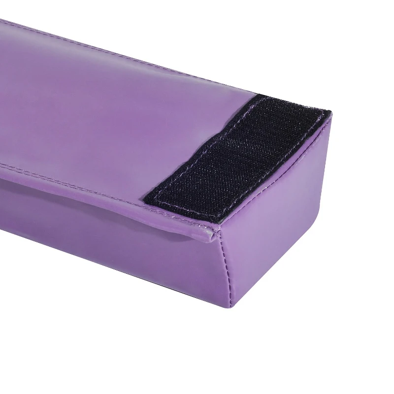 Soozier 8FT Folding Floor Balance Beam Foam Gymnastic Training Low Height Beam for Kids Home Gym Purple