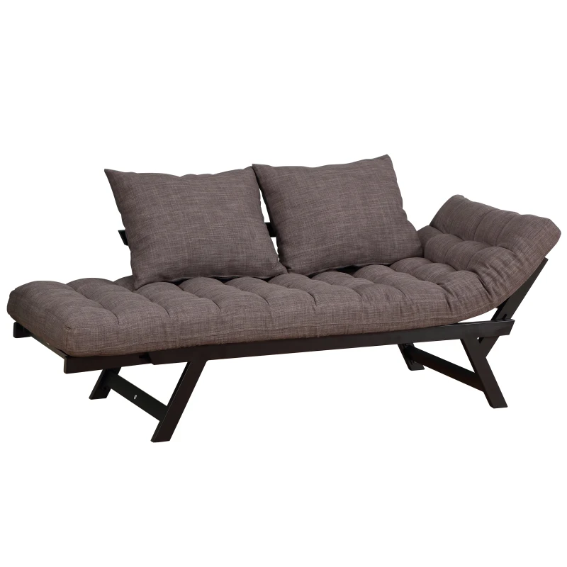 HOMCOM Sofa Bed 3-in-1 3-Position Dark Grey