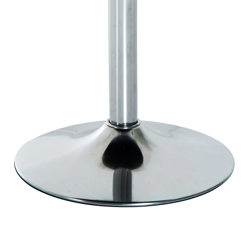 Open Box HomCom 29" Modern Compact Lightweight Round Glass Top Pub Bistro Patio Table - Matte Black