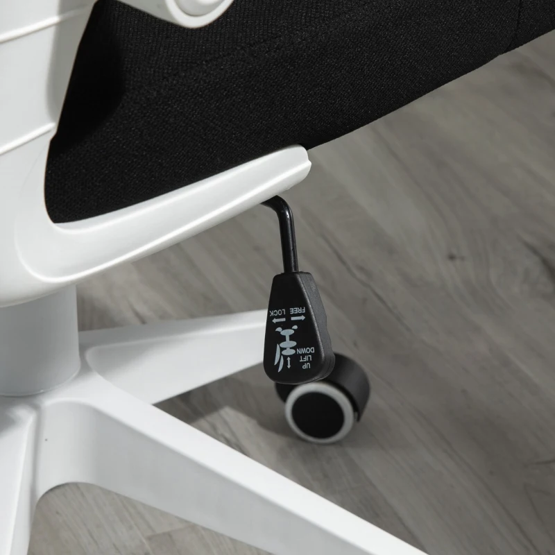 Vinsetto Mid-Back Mesh Home Office Chair Computer Task Ergonomic Desk Chair with Lumbar Back Support, Flip-Up Arm, and Adjustable Height, Black