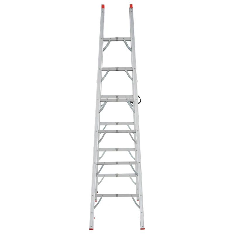 HomCom Multi-Purpose Folding Aluminum Ladder with 6 Platforms, for Indoor & Outdoor Use & a 330lbs Capacity, 82" Tall