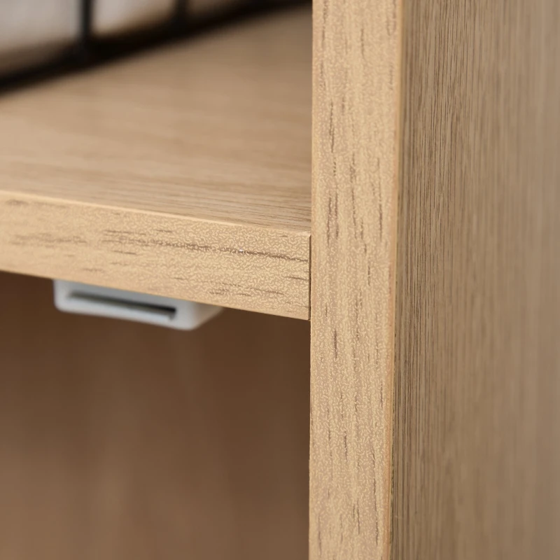 Vinsetto Storage Cabinet Organizer with 2 Doored Shelves Home Office File Cabinet Natural White