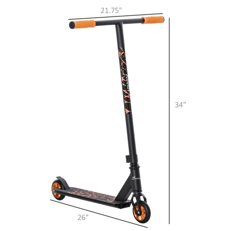 Soozier Stunt Scooter Entry Level Pro Scooter for Beginner w/ 2 Pegs Best Freestyle Trick Scooter Perfect for 14+ Boys and Girls