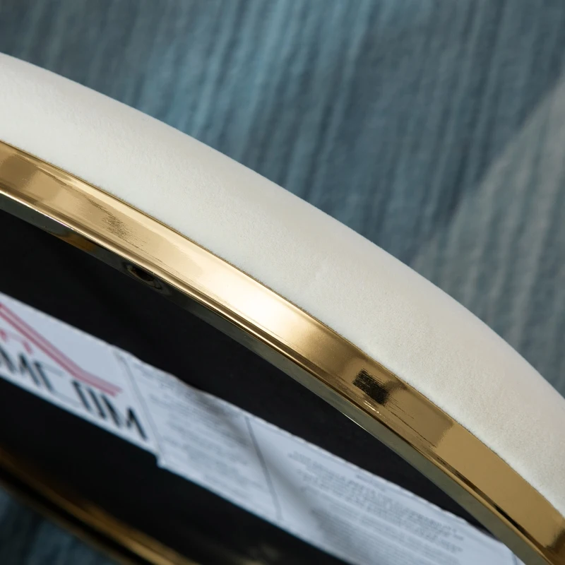 HOMCOM Nesting Coffee Table Set of 2, Round End Tables with Velvet-Feel Button Tufted Top for Living Room, Home Office, White