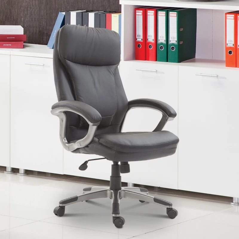 HOMCOM High Back Executive Office Chair Adjustable Tilt Black