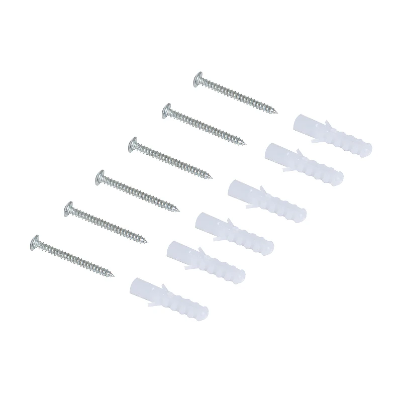 HOMCOM Triple Wall Mounted Media Storage Floating CD DVD Shelves Rack Hanging Organizer Unit