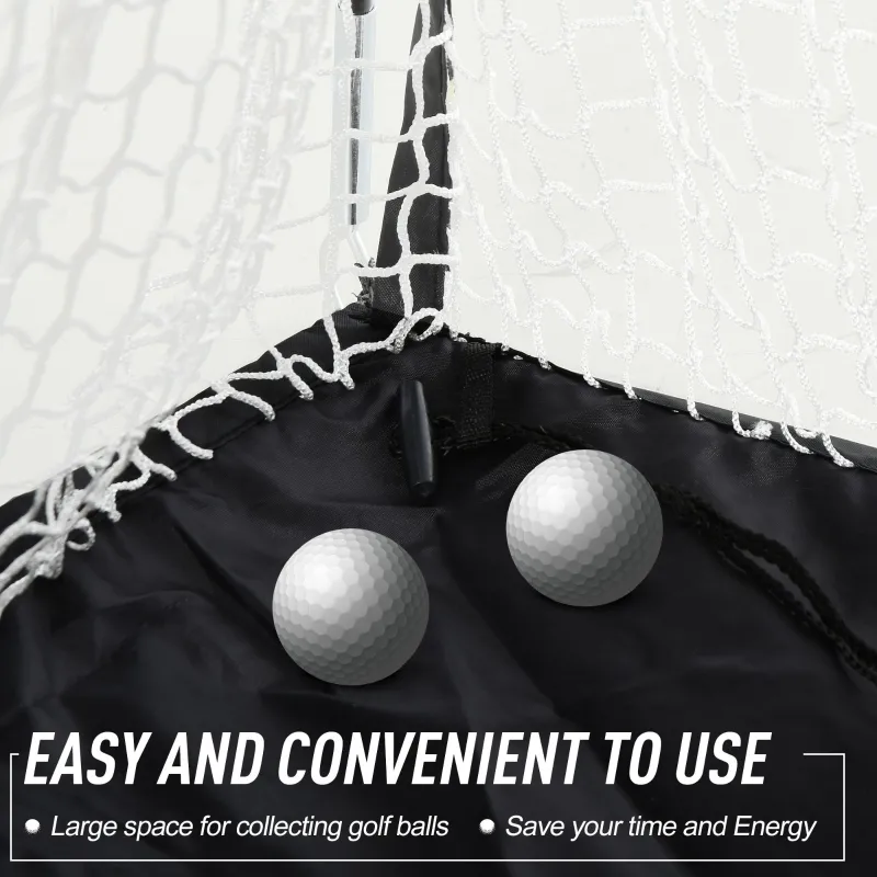 Soozier Golf Hitting Net with Chipping Target, Golf Aid Training Practice Net with Carry Bag for Indoor and Outdoor Golf Sports