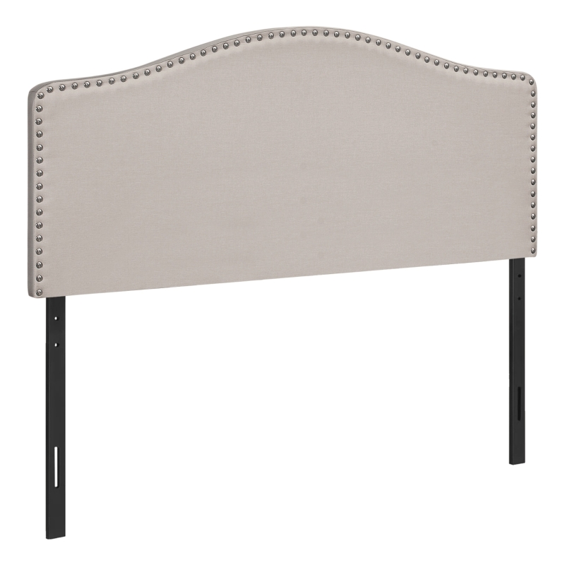Monarch 57" L Full Size Linen Bed Headboard with Easy Adjustable Height - Beige