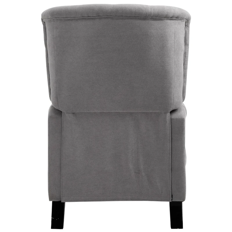 HOMCOM Linen Fabric Manual Recliner with Vibrating Massage and Wired Remote Control, Light Grey