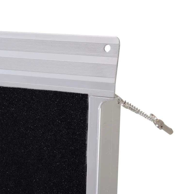 HOMCOM 3' Aluminum Double Folded Wheelchair Ramp W/ Carry Handle Lightweight