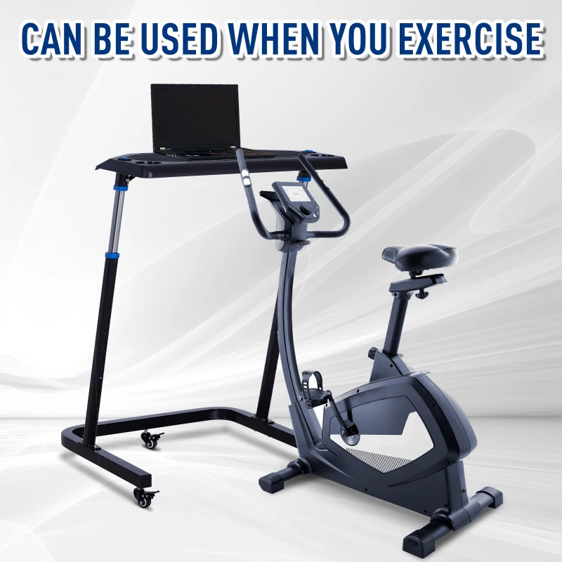 Vinsetto Height Adjustable Mobile Computer Desk with Wheels, a Simple Yet Modern Design & a Multifunctional Desktop