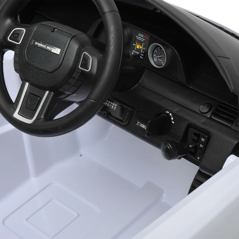 Licensed Range Rover Evoque SQ4 6V Kids Ride On Toy Car Electric Battery Powered w/ Remote (White)