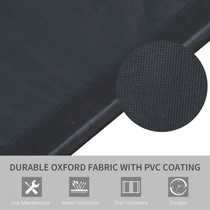 Outsunny Folding Camping Cot Portable Outdoor Sleeping Bed w/ Carrying Bag Black