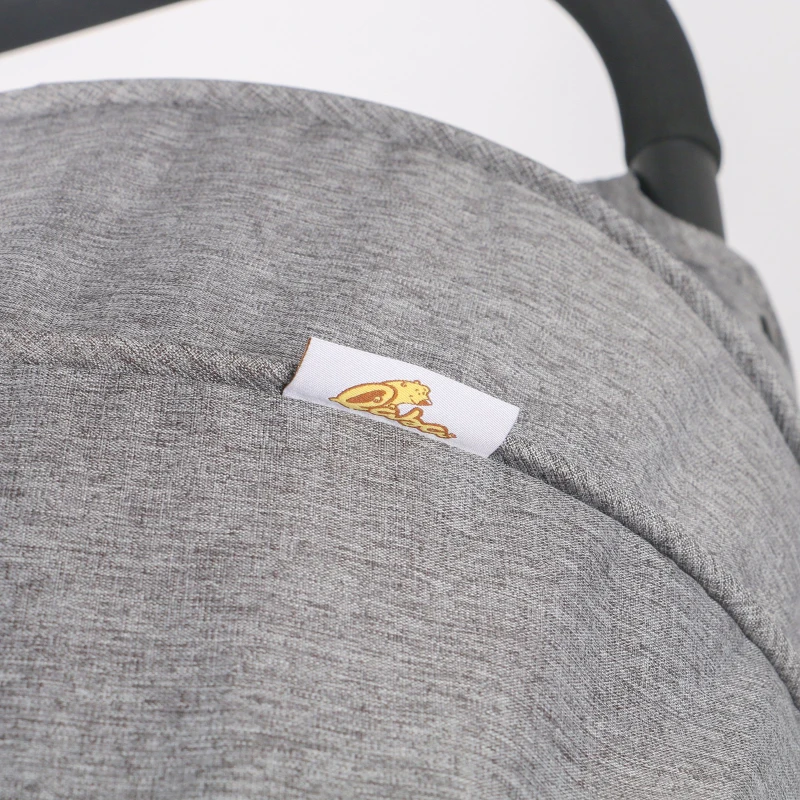 Qaba Side by Side Baby Double Stroller for Toddlers Twin Pushchair with Adjustable Backrest Foot Holder Canopy Safety Harness and Storage Basket Shock Suspension Grey