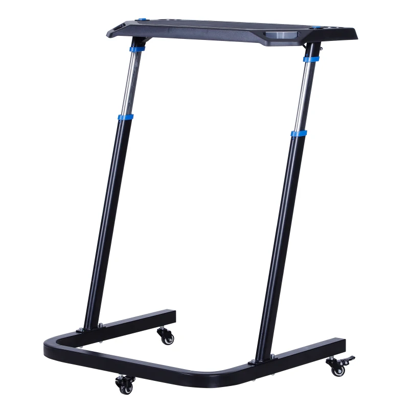Vinsetto Height Adjustable Mobile Computer Desk with Wheels, a Simple Yet Modern Design & a Multifunctional Desktop