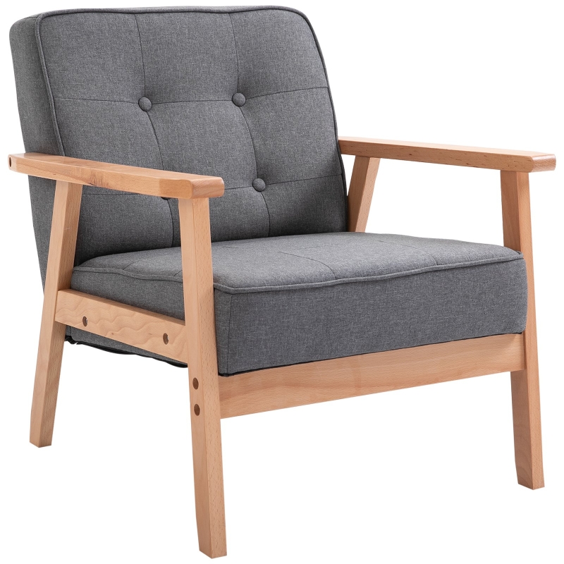 Wood accent best sale chair with cushion