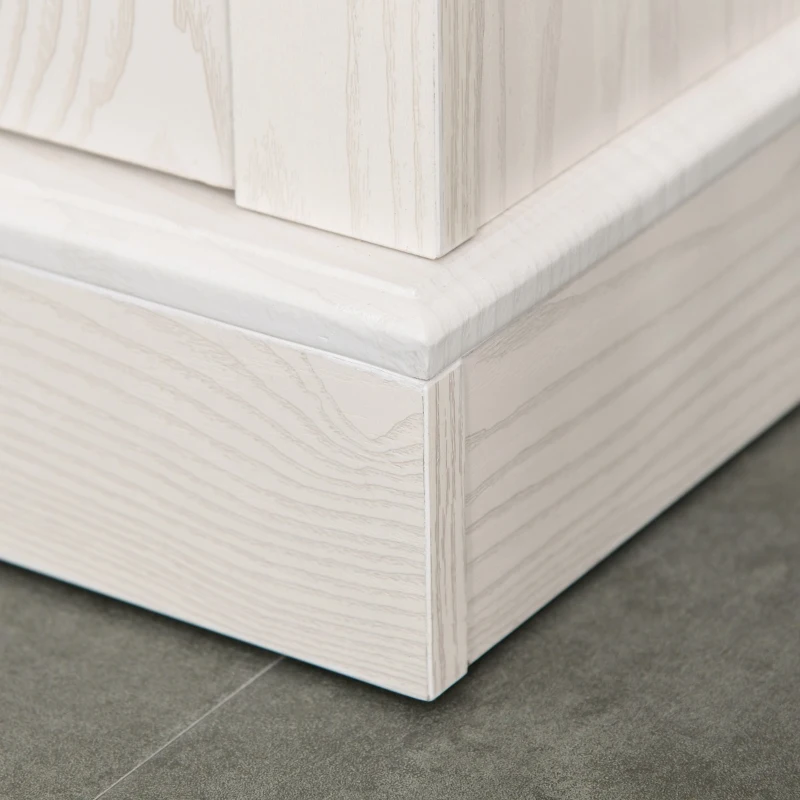 HOMCOM 71" Freestanding Kitchen Pantry Traditional Storage Cupboard Floor Utility Cabinets with Drawer for Living Room, Hallway,Ivory