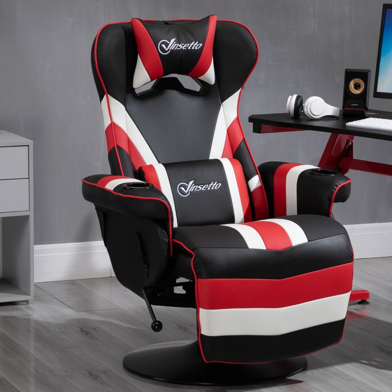 Vinsetto Racing Style Gaming Office Recliner Reclining Video Game Chair