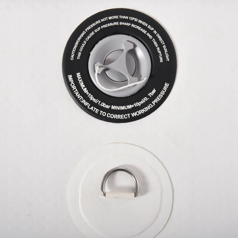 Soozier 10' x 32" x 6" Inflatable Stand Up Paddle Board with ISUP Accessories, Carry Bag, Non-Slip Deck, Adj Paddle, Pump, Leash for Adults Kids, Black and White