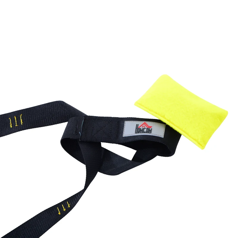 HOMCOM Suspension Body Training Strap - Yellow&Black