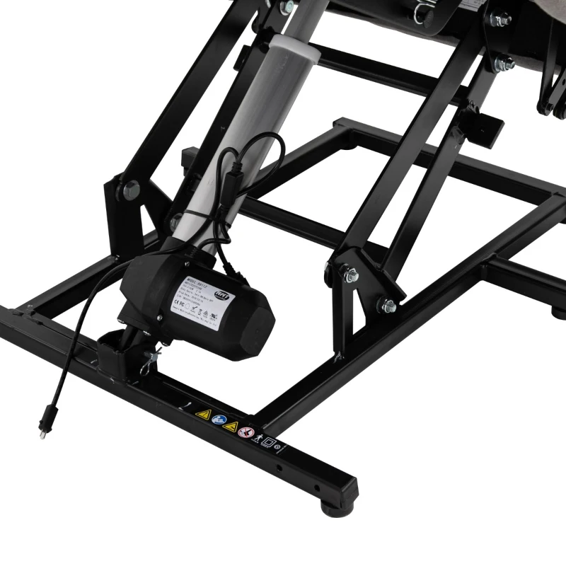 HOMCOM Electric Power Lift Recliner Massage Sofa Linen Surface w/ 8 Vibration Points 2 Remote, Living Room Office Furniture - Grey