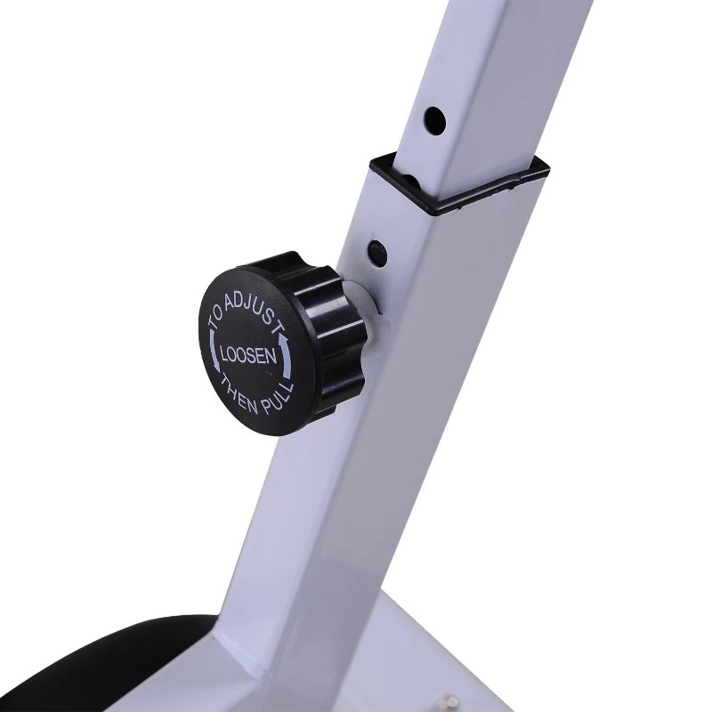 Soozier 18 lb Flywheel Indoor Stationary Bike with LCD Monitor, Adjustable Height & Resistance, & Pedal Cage