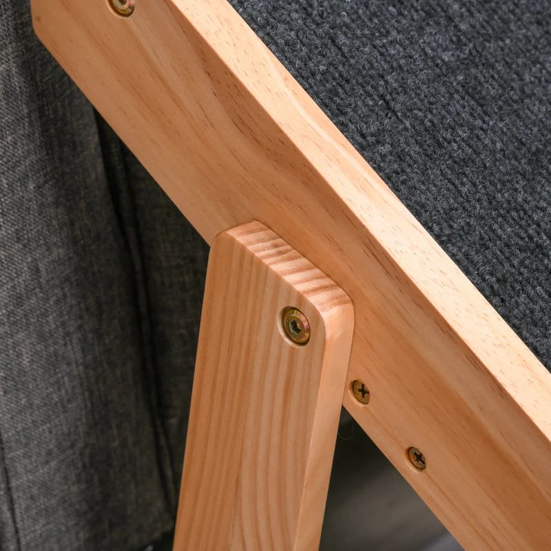 PawHut 2-in-1 Folding Dog Stairs and Ramp, Convertible Dog Ramp for Beds, Sofa, and Cars, Portable Folding Pet Ladder, Up to 110 Pounds