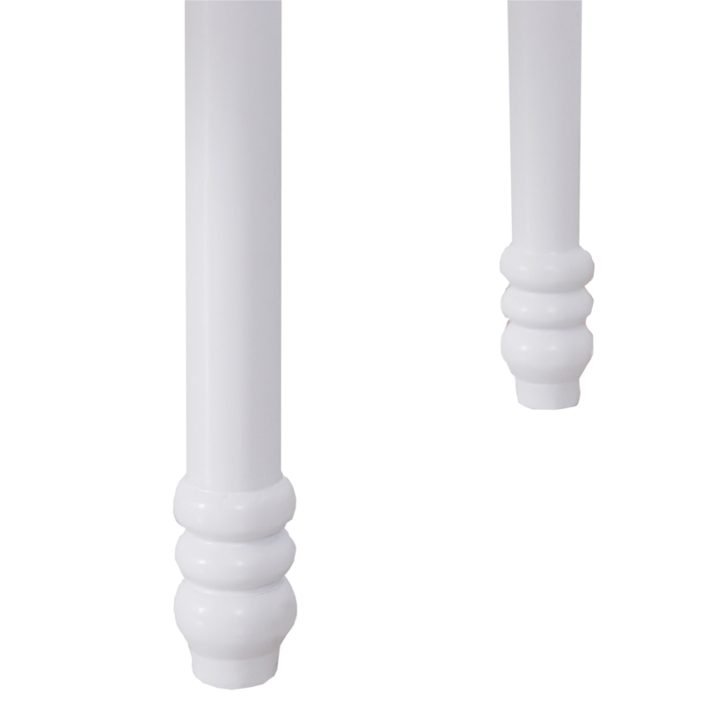 HOMCOM Luxury Wooden Vanity Table Set Makeup Table with Tri-Folding Mirror, Drawer and Padded Stool, White