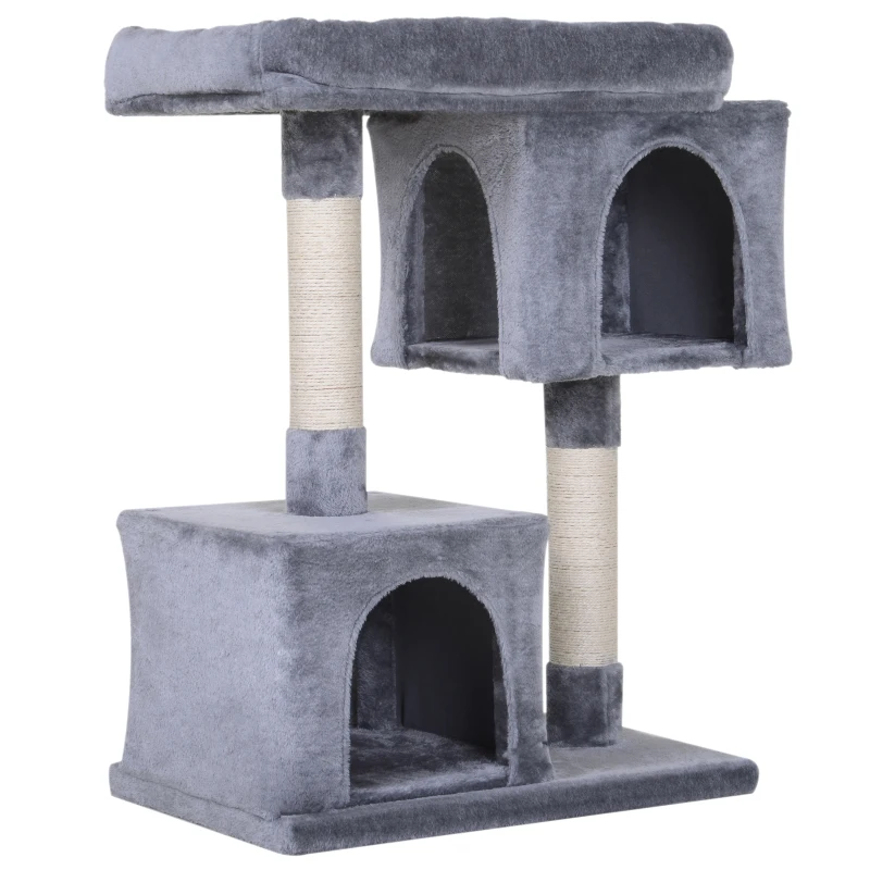 PawHut Multi-Level Cat Tree with Sisal-Covered Scratching Posts Large Perch