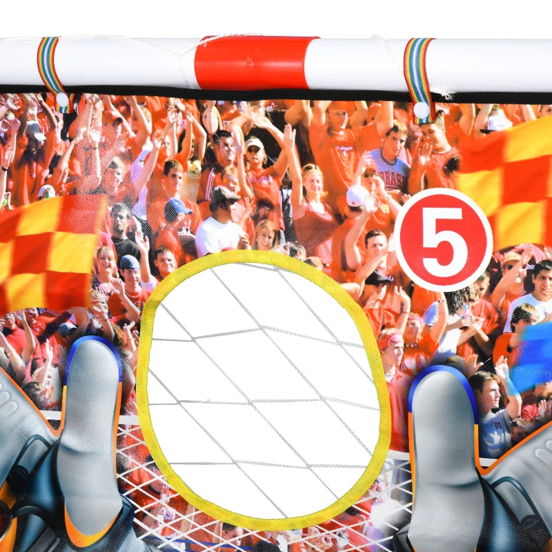 Qaba Football Goal Folding Indoor Outdoor with All Weather Net Kids Adults