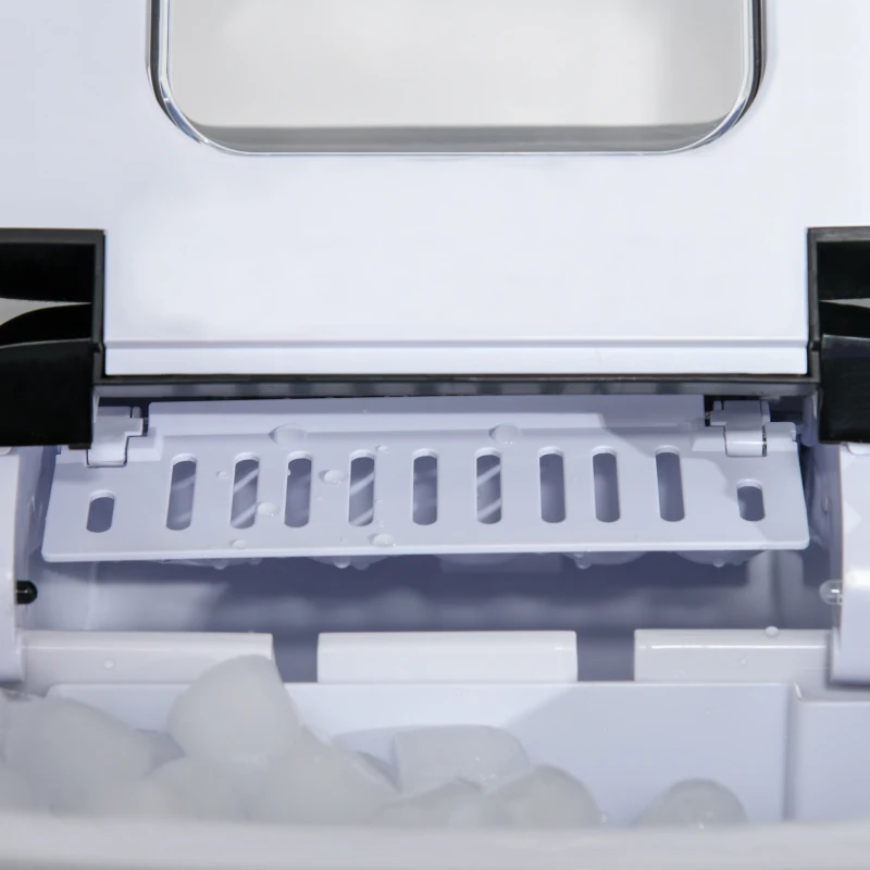 HOMCOM Portable Countertop Ice Maker Machine, 9 Cubes in 8 Minutes, Ice Machine for Freezer 27lbs/24H, Automatic Cleaning with Scoop and Basket for Kitchen Home Office Bar