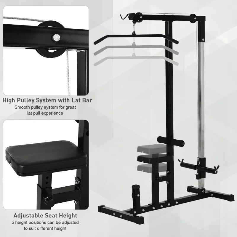 Soozier Exercise Pulldown Weight Machine with Multiple Adjustable Cable Positions for Strengthening Many Muscle Groups
