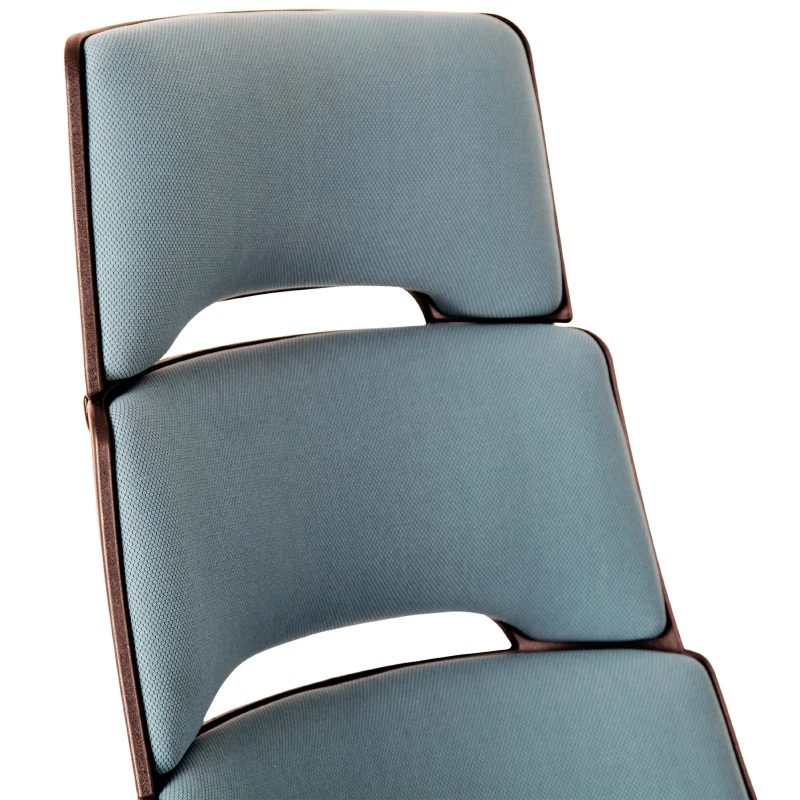 Vinsetto High Back Office Chair Fabric Executive Seat Swivel Desk Task Chair Swivel Fabric Seat Blue/Black