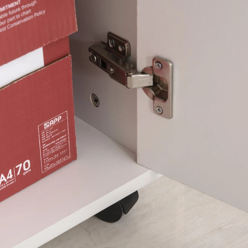 Vinsetto Multifunction Office Filing Cabinet Printer Stand with 2 Drawers, 2 Shelves, & Smooth Counter Surface, White