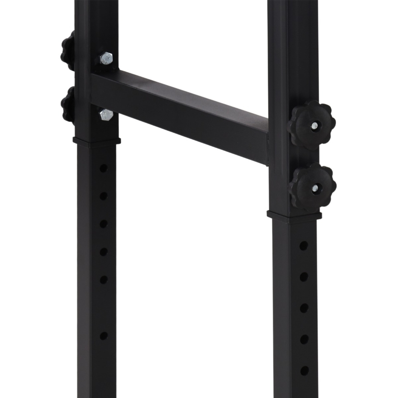 HOMCOM 59" Mobile Workbench - Large Bamboo Tabletop Project Station, Versatile & Durable, Ideal for DIY Enthusiasts & Craftsmen