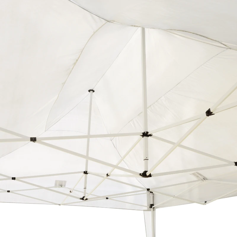 Outsunny 10x15ft Outdoor Pop Up Party Tent Folding Gazebo Canopy with Carrying Bag White