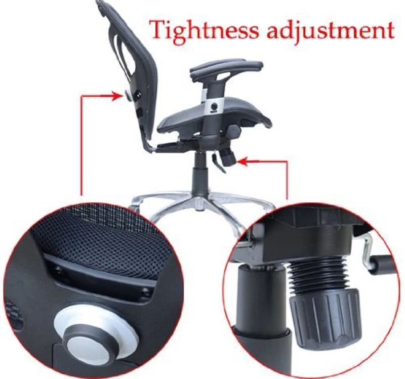 HomCom Mesh Ergonomic Home Office Desktop Computer Chair - Black