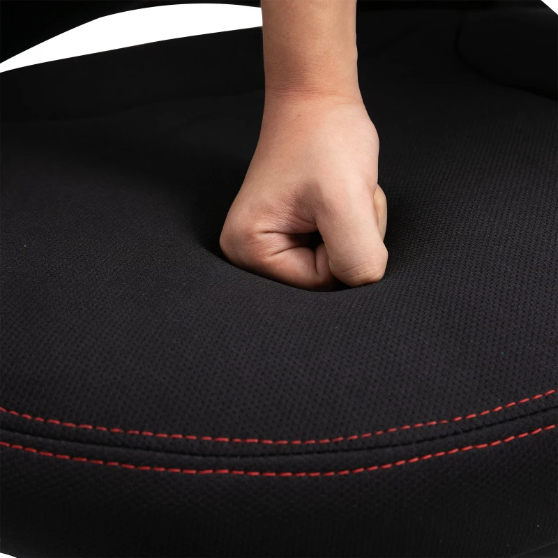 Vinsetto Executive Racing Office Chair Rocking Office Chair Adjustable Padded Seat with Wheels Black/ Red