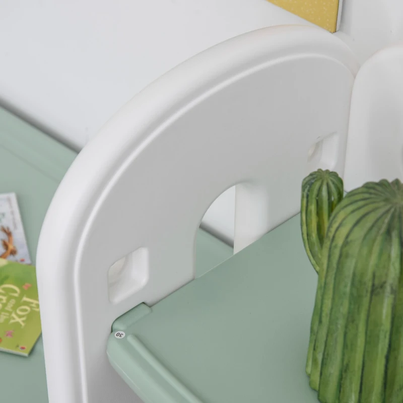 Qaba Kids Toy Storage Organizer with Detaching Sections for Corner Storage, Lightweight Toy Shelf for Kids with Large Capacity, Bin Storage Shelf, Green