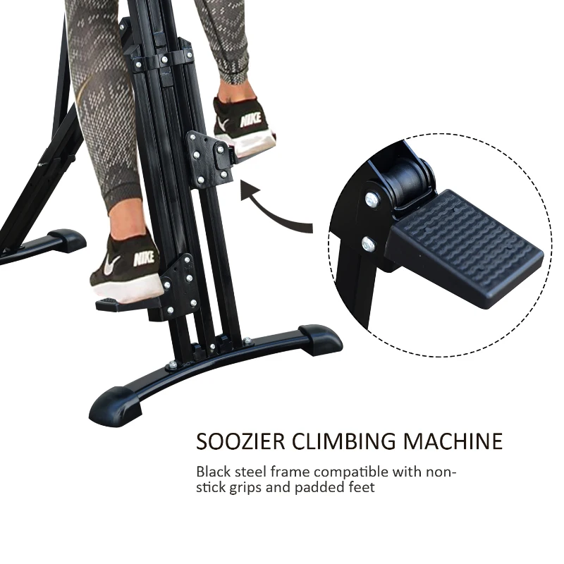Soozier Vertical Climber Cardio Exercise Body Workout Climbing Machine Home Gym