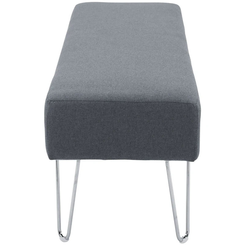 HOMCOM Upholstered Bed end Bench Footrest Stool Upholstered Ottoman Entryway Linen