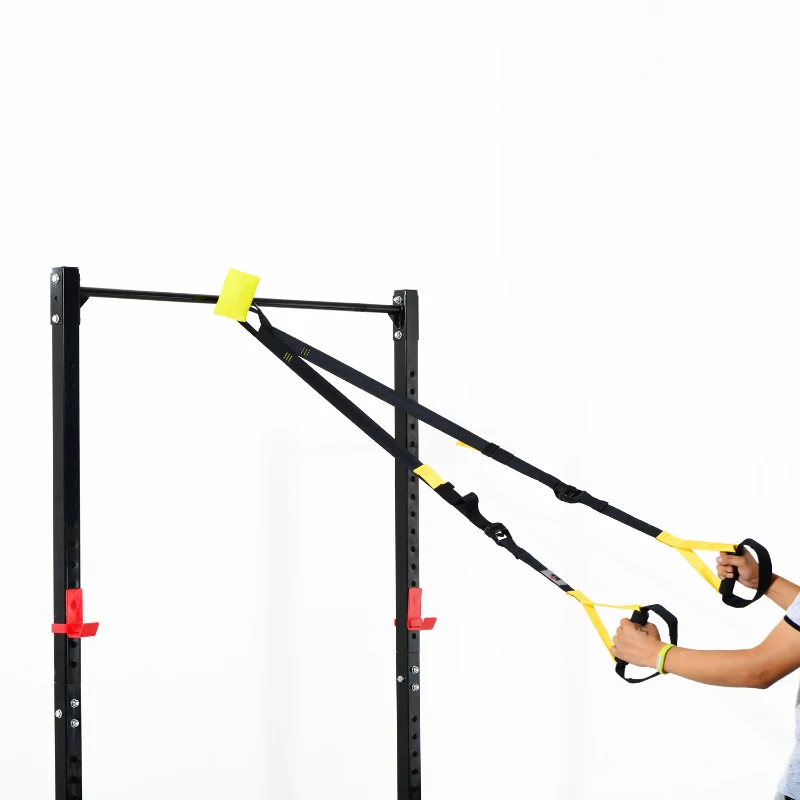 HOMCOM Suspension Body Training Strap - Yellow&Black