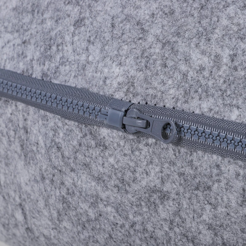 PawHut Heated Indoor Fleece Cat Shelter Retreat - Grey