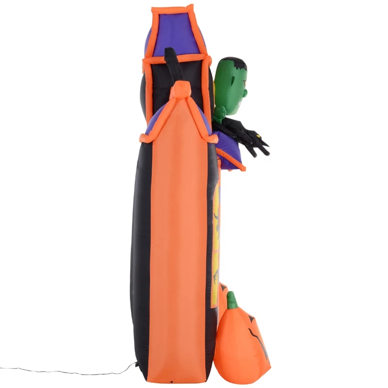 HOMCOM 10’ Halloween Inflatable Archway Indoor Outdoor Decoration - Frankenstein Haunted House