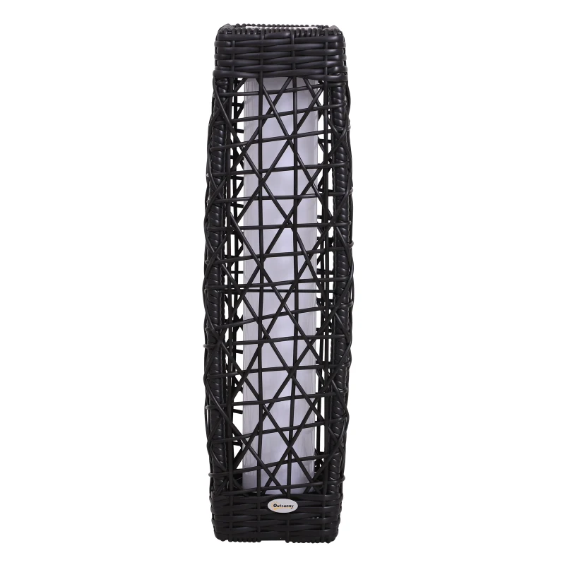 Outsunny Garden Solar Powered LED Rattan Floor Lamp Outdoor Decorative Deck Standing Lantern Yard Wicker Path Lights