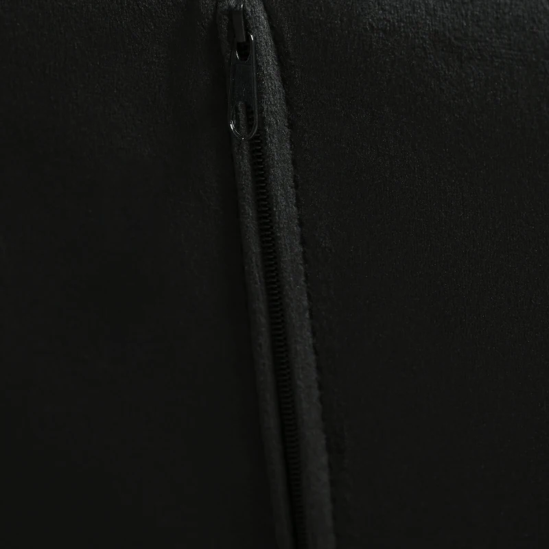 HOMCOM Upholstered L-Shaped Sofa Bed, Reversible Sectional Recliner Sofa Set, Velvet-Touch Sleeper Futon with Footstool, Black